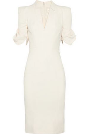 Zac Posen Cotton-blend twill dress in white.jpg